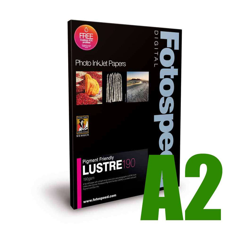 Fotospeed Pigment Friendly Lustre 190 Photo Paper - A2 - 50 Sheets Image 1