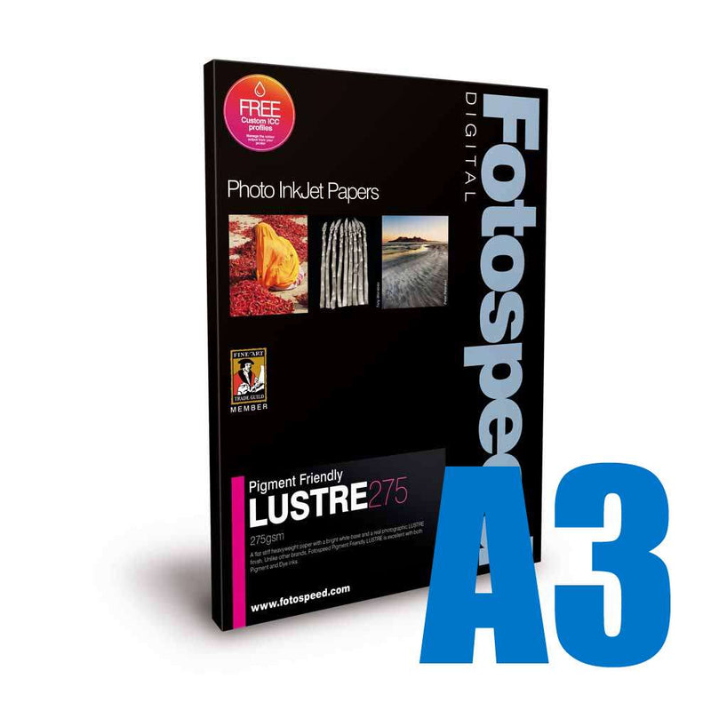 Fotospeed Pigment Friendly Lustre 275 Photo Paper - A3 - 100 Sheets Image 1