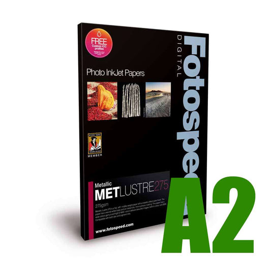 Fotospeed Metallic Lustre 275 Photo Paper - A2 - 25 Sheets