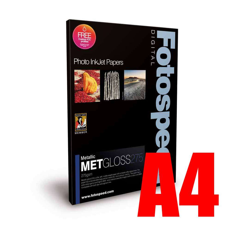Fotospeed Metallic Gloss 275 Photo Paper - A4 - 25 Sheets Image 1