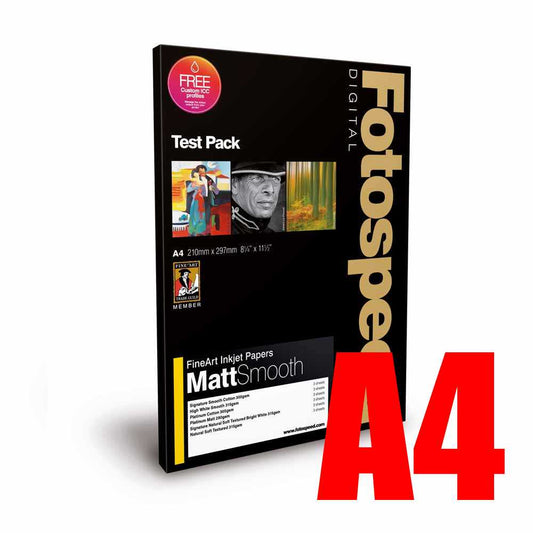 Fotospeed Fine Art Matt Smooth Test Pack Photo Paper - A4 -18 Sheets Image 1