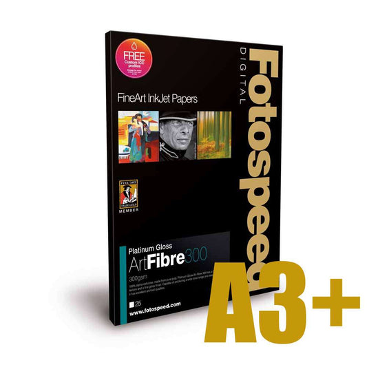 Fotospeed Platinum Gloss Art Fibre 300 Photo Paper - A3 Plus - 25 Sheets