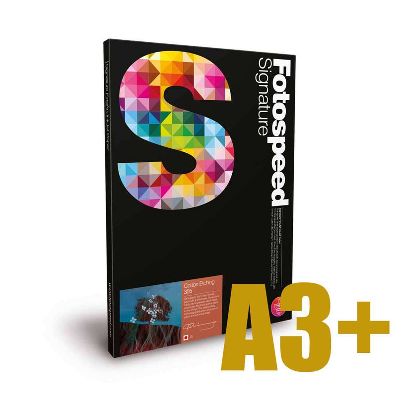 Fotospeed Cotton Etching 305 Photo Paper - A3 Plus - 25 Sheets Image 1