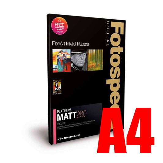 Fotospeed Platinum Matt 280 Photo Paper - A4 - 25 Sheets