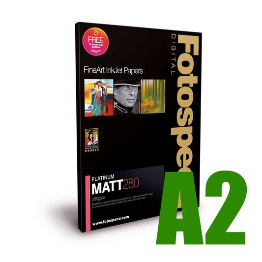 Fotospeed Platinum Matt 280 Photo Paper - A2 - 25 Sheets