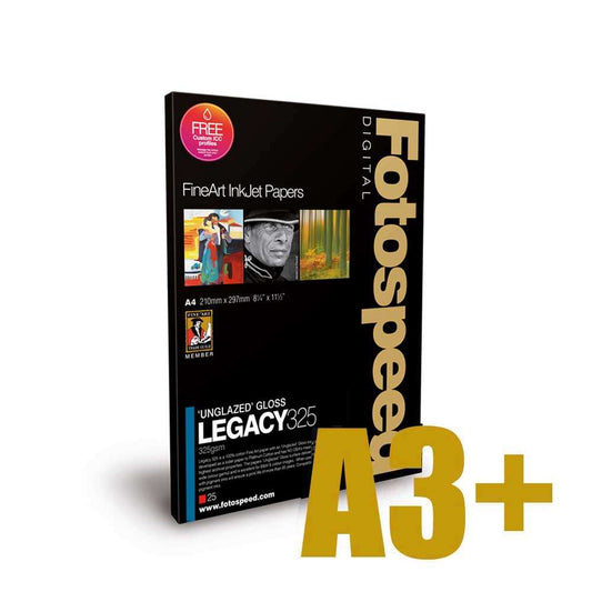 Fotospeed Legacy Gloss 325 Unglazed Gloss Photo Paper - A3 Plus - 25 Sheets