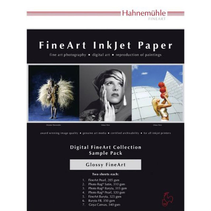 Hahnemuhle Glossy Fine Art Test Pack A4 Printing Paper - 14 Sheets Image 1