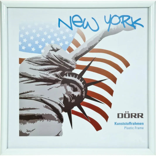 New York White Square Photo Frame - 15.75 x 15.75 Inch