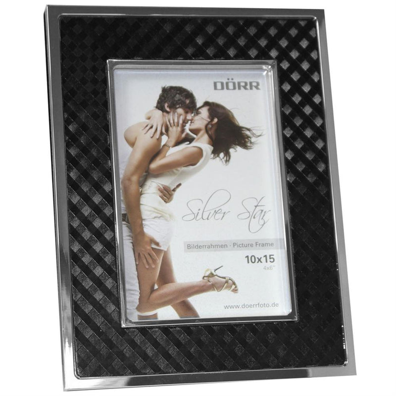 Silverstar Monza Black and Silver 6x4 Photo Frame Image 1