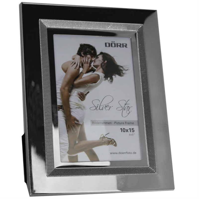 Silverstar Genua Glossy Silver 6x4 Photo Frame Image 1