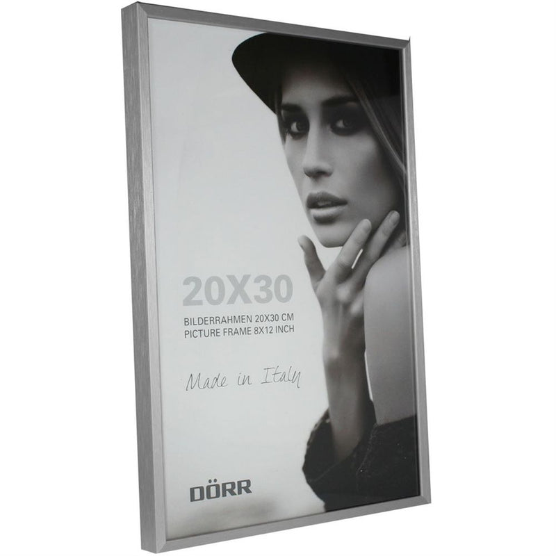 Dorr Signa Brushed Aluminium Silver 12x8 Photo Frame Image 1