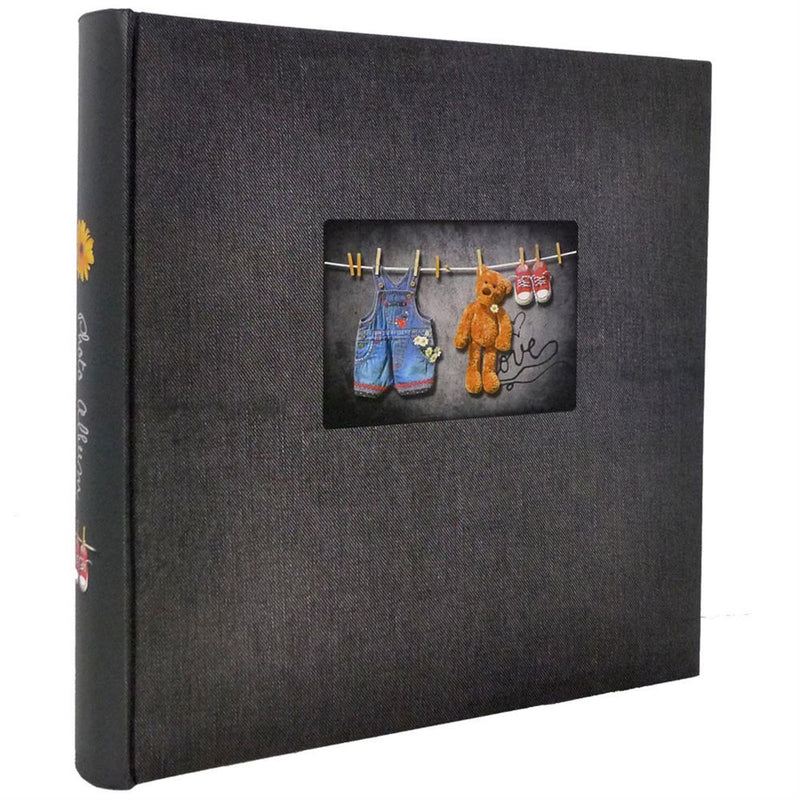 Love Traditional Bookbound Album | Black| 100 White Sides | 12 x 11.5 Inch Image 1