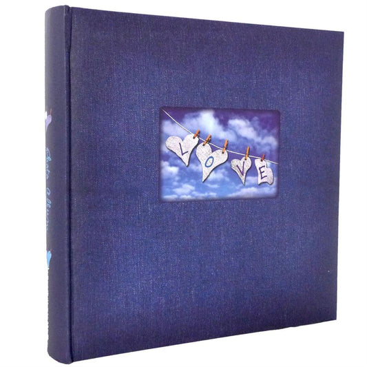 Love Traditional Bookbound Album | Blue | 100 White Sides | 12 x 11.5 Inch