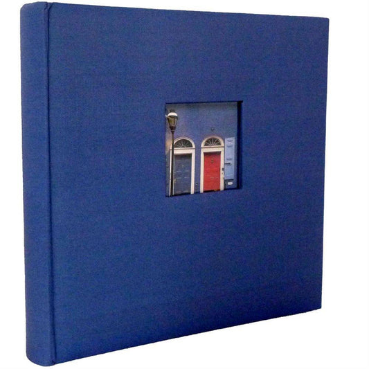 Window Blue Traditional Photo Album - 100 Sides Overall Size 12x11.5"