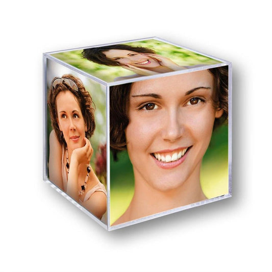 Acrylic Photo Cube for 6 Photographs | Small | 7 x 7 x 7 cm Image 1