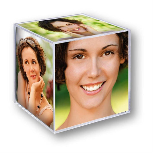 Acrylic Photo Cube for 6 Photographs | Large | 9 x 9 x 9 cm Image 1