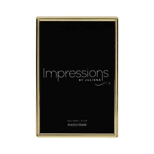 Impressions by Juliana | Brass Plated Photo Frame Collection | Thin Edged 8x6 Inch