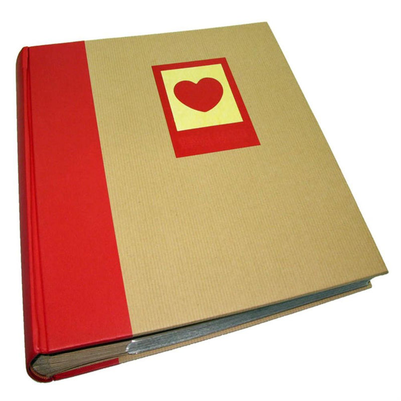 Green Earth Heart Slip In Photo Album for 200 7x5 Photos - Red Image 1