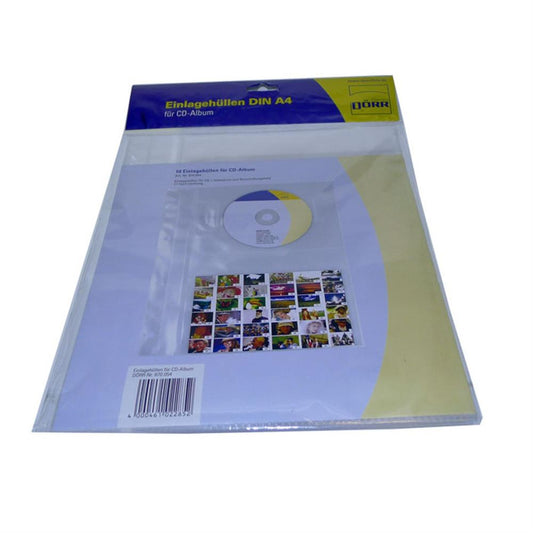 Dorr CD and 6x4 Index Sheet A4 Pockets for Ring Album | 10 Pack Image 1