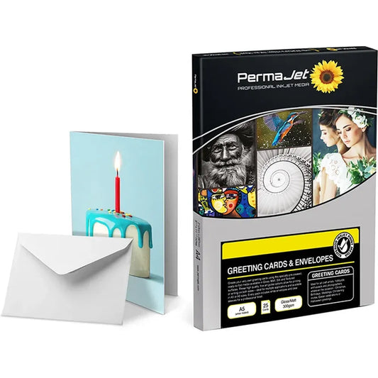 PermaJet Pre-Creased Textured Greetings Cards