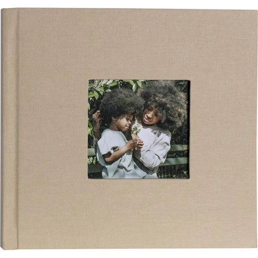 Kenro Aztec Prestige Self-Adhesive Beige Linen Photo Album - 50 Pages