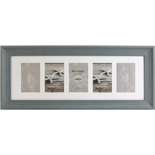 Kenro Bergamo Rustic Series 6x4 Multi Photo Frame - Grey