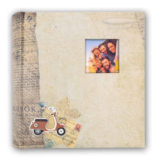 Bogota 6.5x4.5 Brown Photo Album | 200 Photos | Overall Size 9.5x8.5 Inches