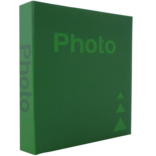 Basic Green 6.5x4.5 Slip In Photo Album - 200 Photos Overall Size 10.5x8.25 Inches