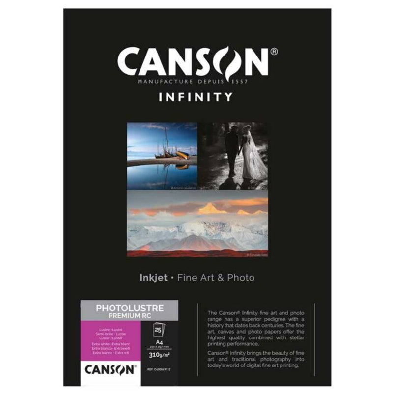 Canson Infinity Photo Lustre Premium RC 310gsm Photo Paper - Acid Free A4 - 25 Sheets Image 1