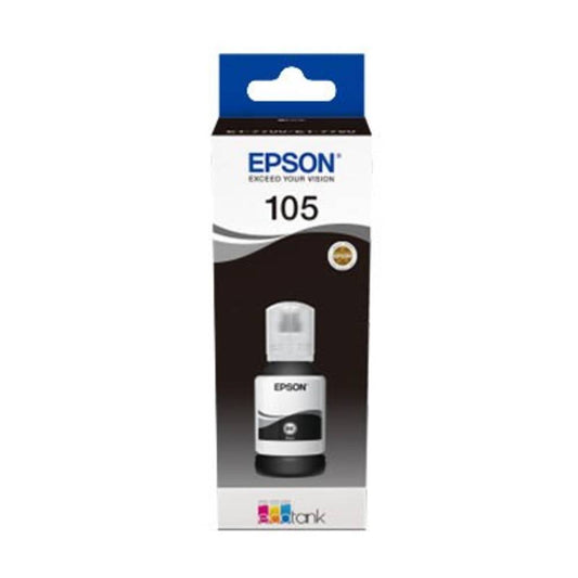 Epson 105 Black Ecotank Printer Ink Bottle - 140ml Image 1