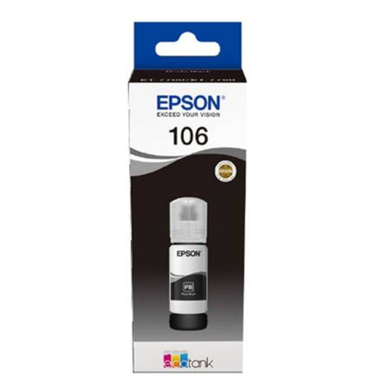 Epson 106 Black Ecotank Printer Ink Bottle Image 1