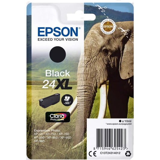 Epson 24XL Elephant Ink Cartridge Black Image 1