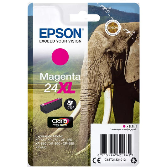 Epson 24XL Elephant Ink Cartridge Magenta Image 1