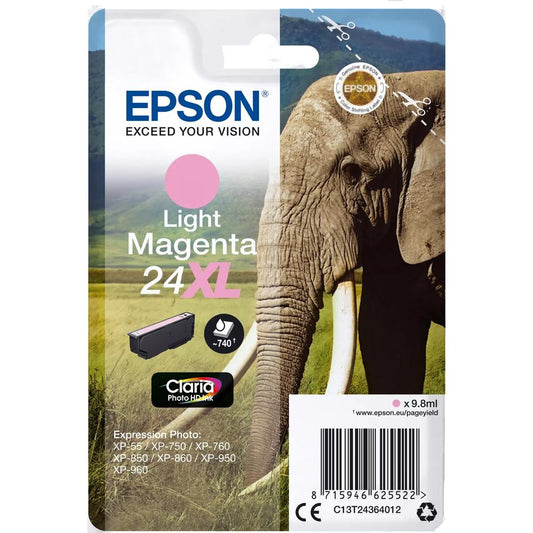 Epson 24XL Elephant Ink Cartridge Light Magenta Image 1