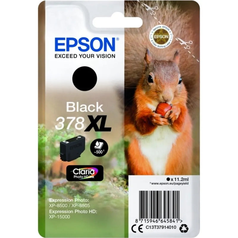 Epson 378XL Black Squirrel High Yield Ink Cartridge
