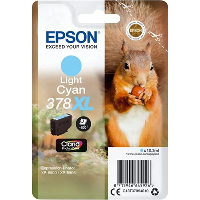 Epson 378XL Light Cyan Squirrel High Capacity Ink Cartridge
