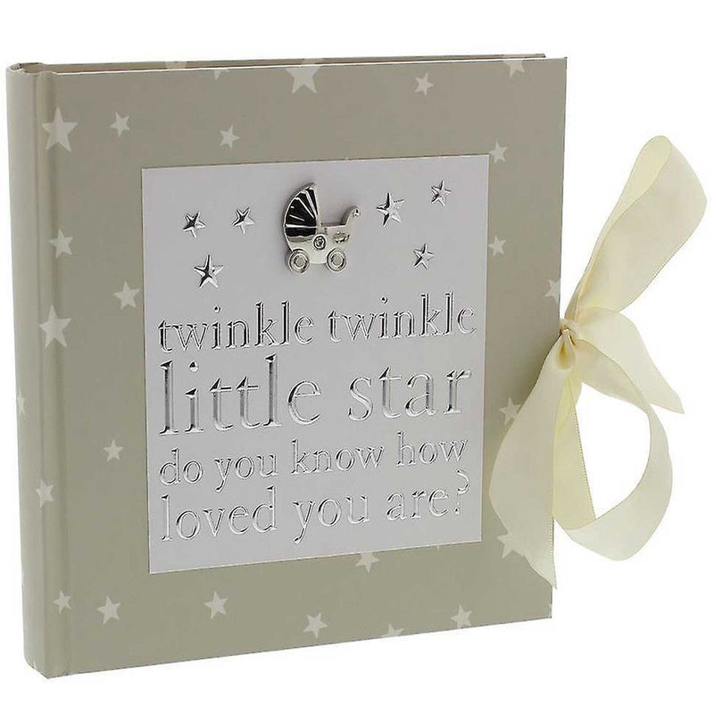 Juliana Twinkle Twinkle Slip In Baby Photo Album for 80 6x4 Photos 7x7.5 Inches Image 1