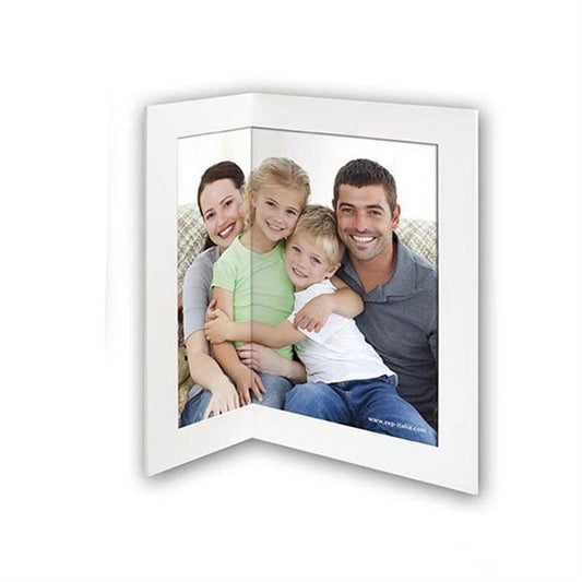 Wooden Corner Photo Frame 12x12 inch White Image 1