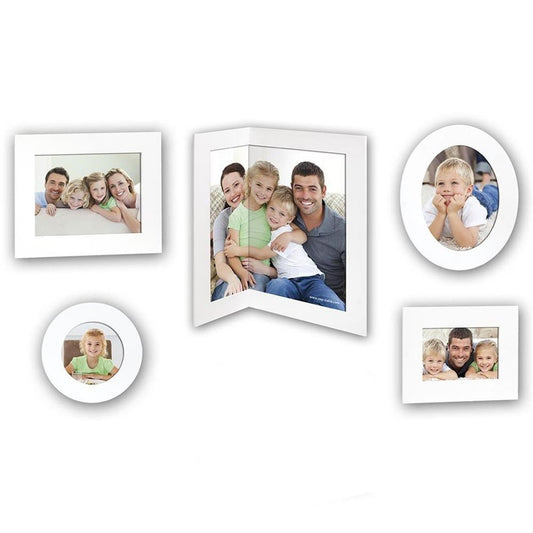 Corner Photo Frame Kit for 5 Mixed Photo Sizes Wood