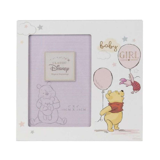 Winnie The Pooh 6x4 Baby Girl Frame