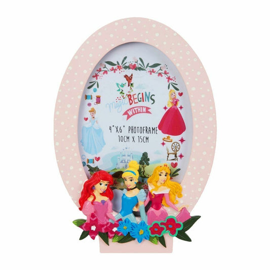 Disney Princess 6x4 Oval Photo Frame | Ariel Cinderella Aurora