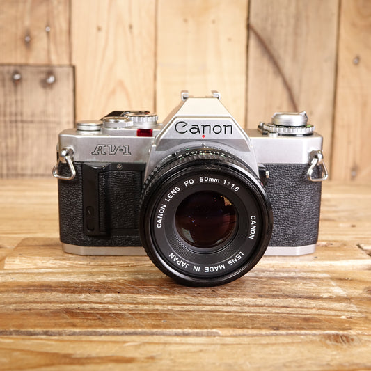 Used Canon AV-1 35mm SLR Camera with FD 50mm F1.8 Lens
