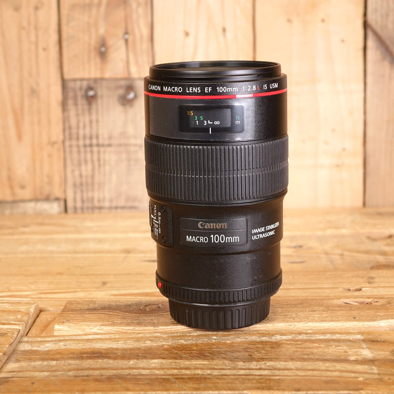Used Canon EF 100mm F2.8 L Macro IS USM Lens