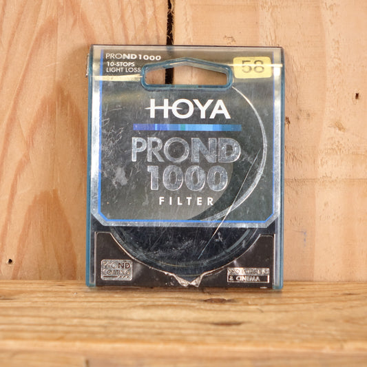 Used Genuine HOYA Pro ND1000 Filter 58mm, 10 stops, ND 1000, lens filter