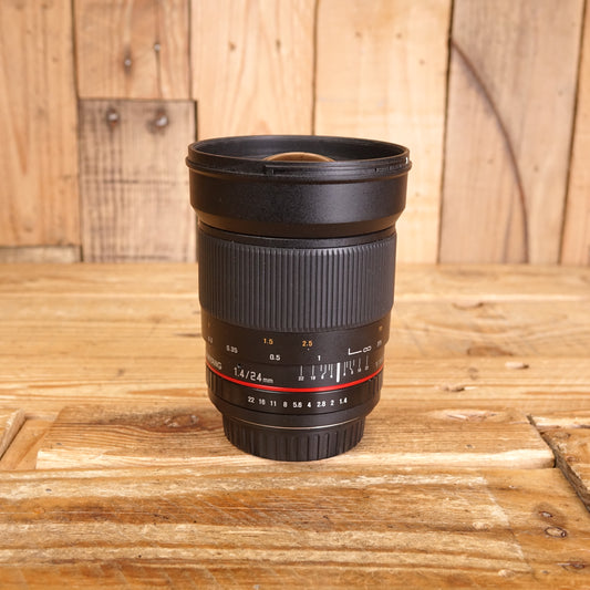 Used Samyang 24mm F1.4 ED AS IF UMC Ultra Wide Angle Lens - Canon EF Fit
