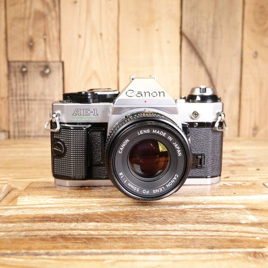Used Canon A-E1 Program 35mm Camera with 50mm F1.8 Lens
