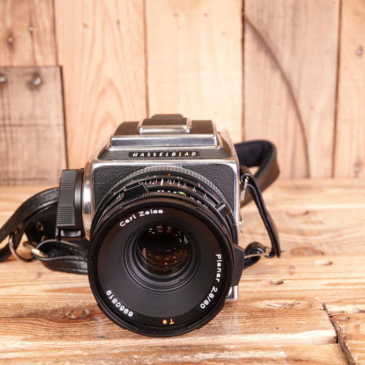Used Hasselblad 500CM Medium Format Camera with WLF and 80mm F2.8 T* Lens 120 Back