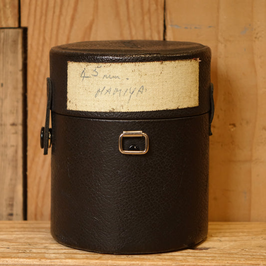 Used Genuine Mamiya Lens Case for 45mm lens - 9cm Diameter / 11cm Depth
