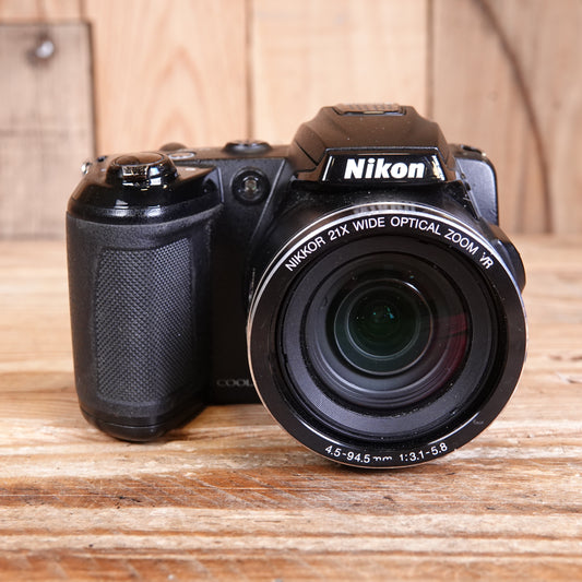 Used Nikon Coolpix L120 Bridge Camera - Black
