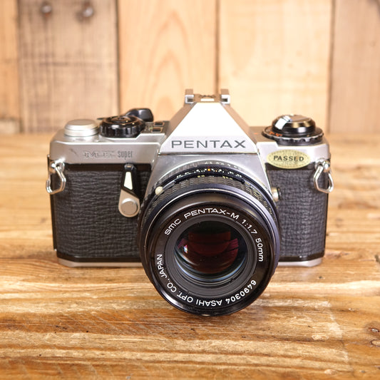 Used Pentax ME Super 35mm Analog Film SLR Camera with 50mm F1.7 Lens